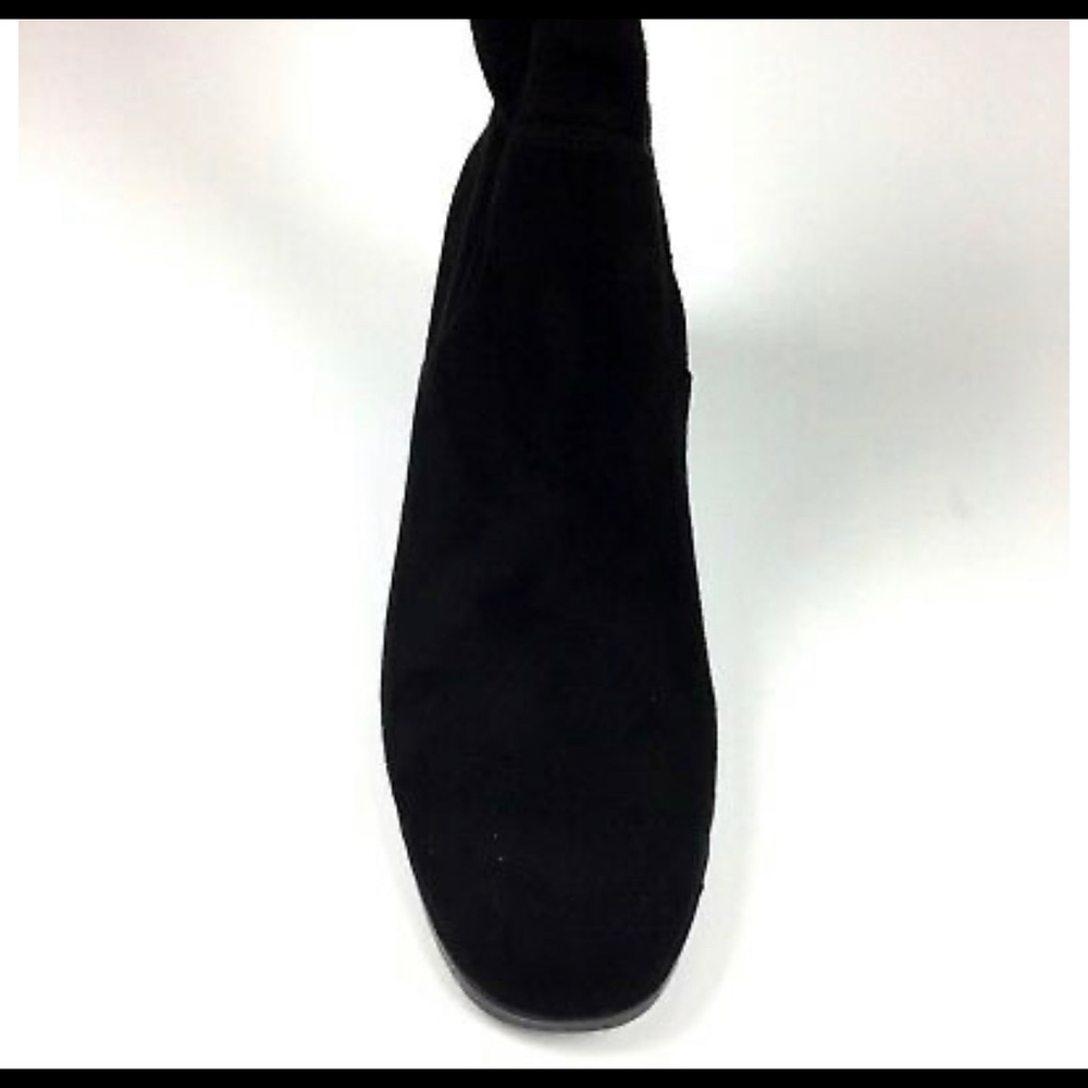 Elaine Embroidered  Black Floral Heeled Boots - Picture 6 of 6